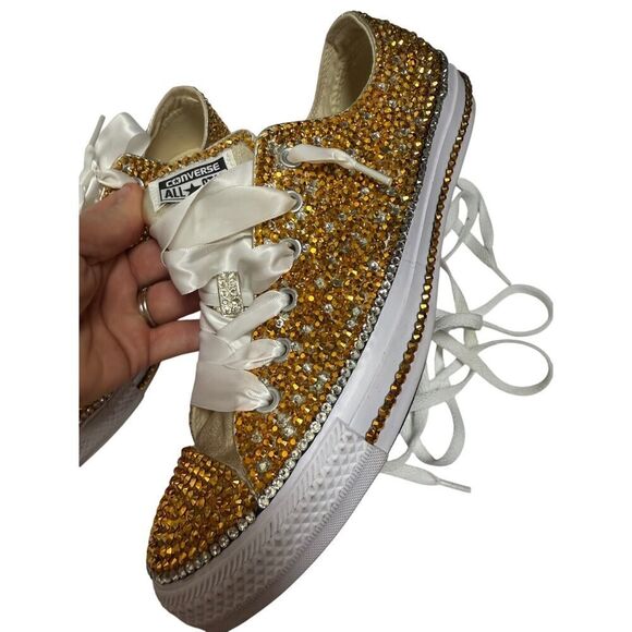 NEW! Converse Chucks Custom Bling Low Top Sneakers Women's Sz. 10 - Picture 14 of 14